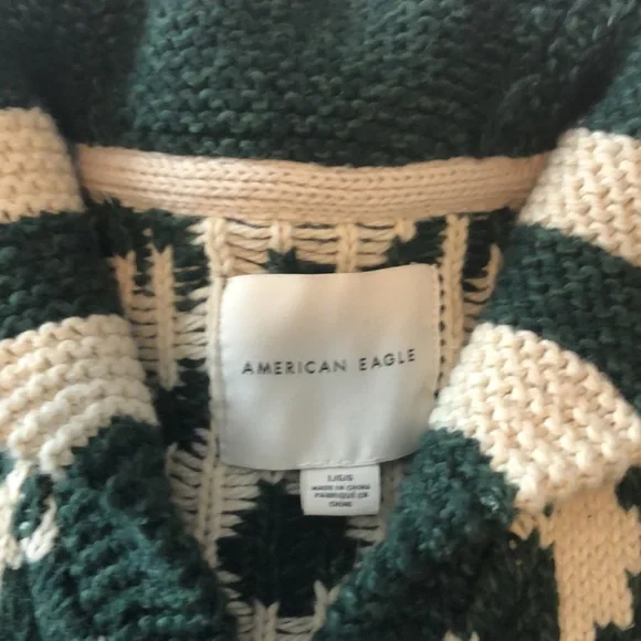 NWT Unisex American Eagle chunky sweater with zipper - Picture 4 of 6
